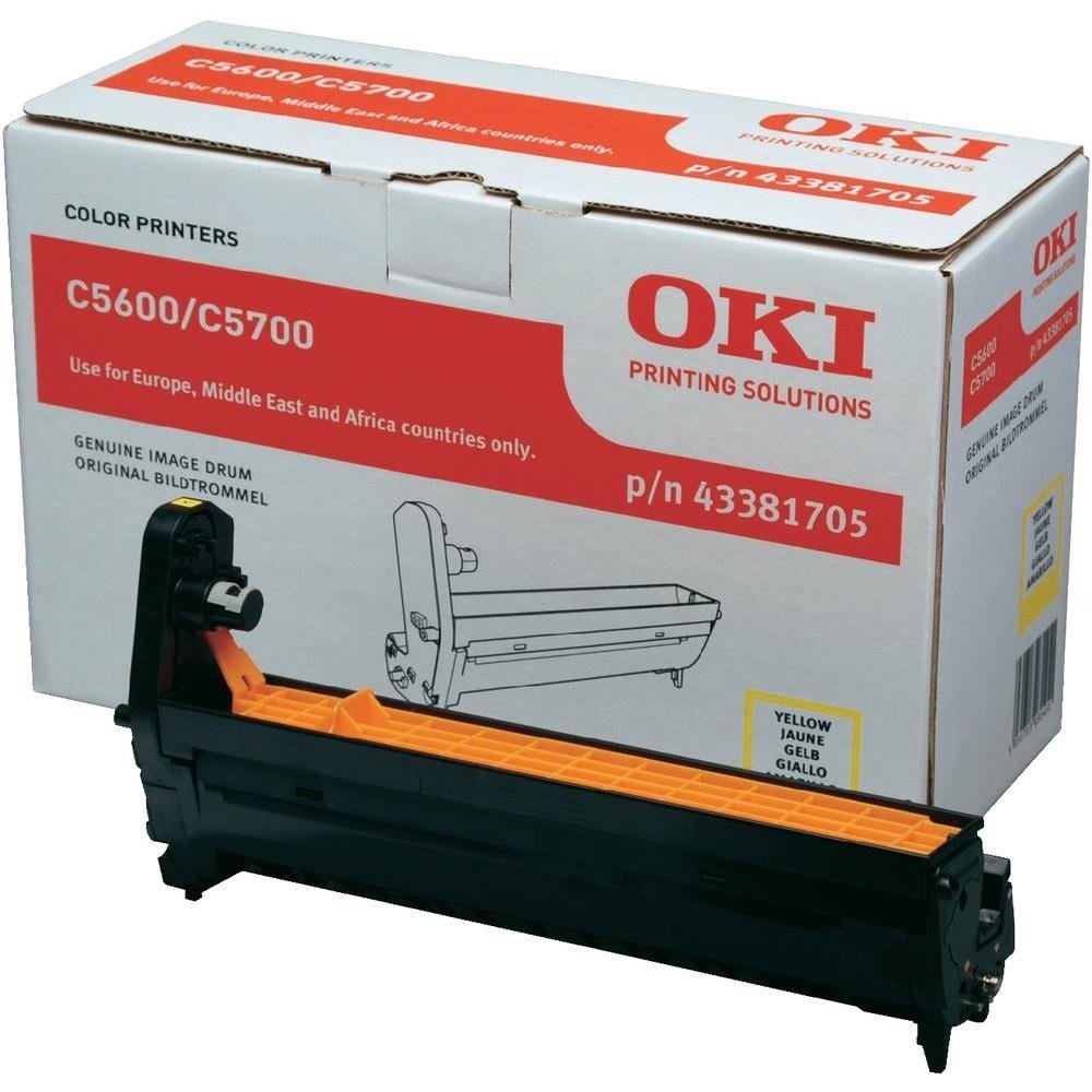 OKI - 43381705 - Tamburo Originale-Universale⢠Giallo - Resa pagine: 20.000 - EAN: 5031713031451 - Compatibile con: C5600, C5700