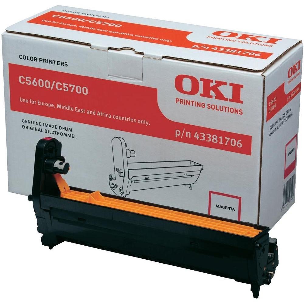 OKI - 43381706 - Tamburo Originale-Universale⢠Magenta - Resa pagine: 20.000 - EAN: 5031713031468 - Compatibile con: C5600, C5700