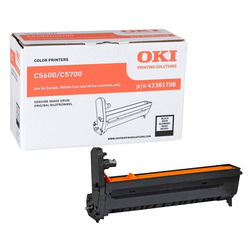 OKI - 43381708 - Tamburo Originale-Universale⢠Nero - Resa pagine: 20.000 - EAN: 5031713031482 - Compatibile con: C5600, C5700