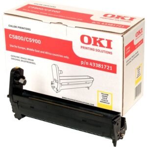 OKI - 43381721 - Tamburo  Originale-Universale™ Giallo - Resa pagine: 20.000 - EAN: 5031713031703 - Compatibile con: C5800, C5900, C5550