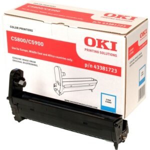 OKI - 43381723 - Tamburo  Originale-Universale™ Ciano - Resa pagine: 20.000 - EAN: 5031713031727 - Compatibile con: C5800, C5900, C5550