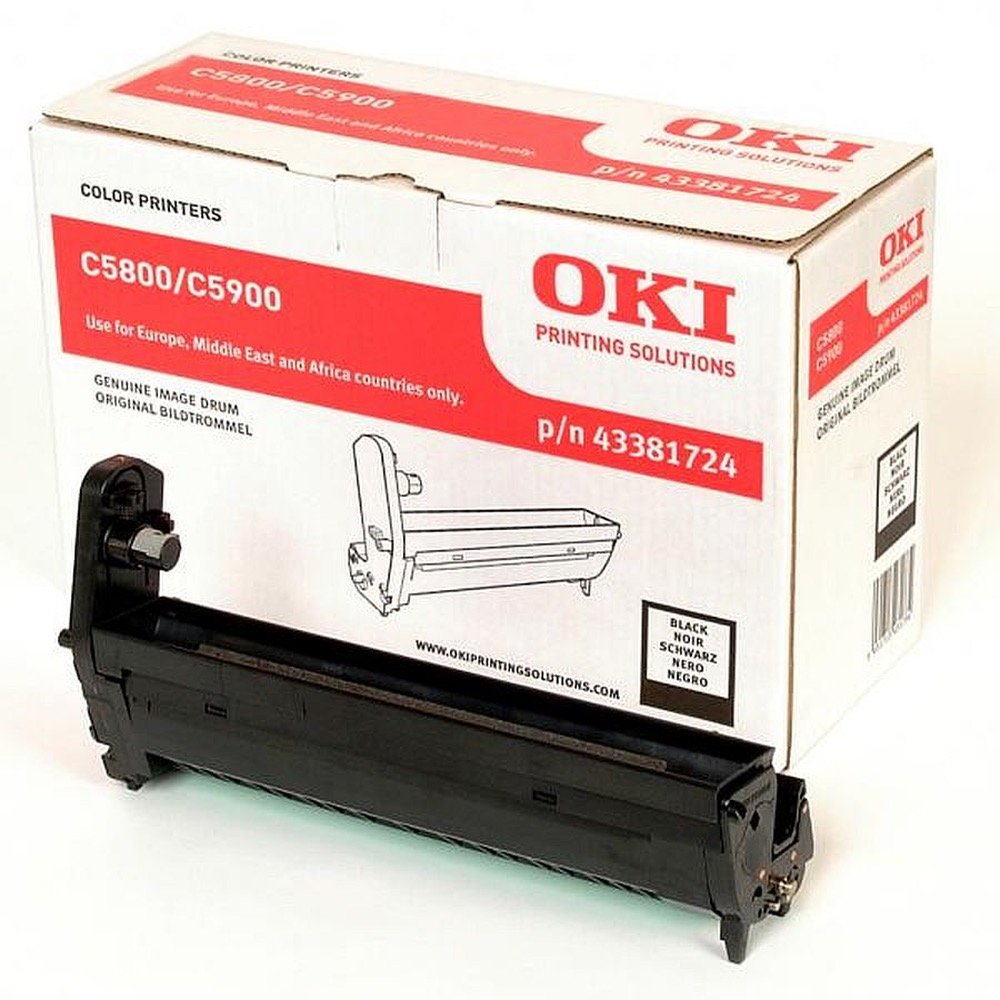 OKI - 43381724 - Tamburo Originale-Universale⢠Nero - Resa pagine: 20.000 - EAN: 5031713031734 - Compatibile con: C5800, C5900, C5550