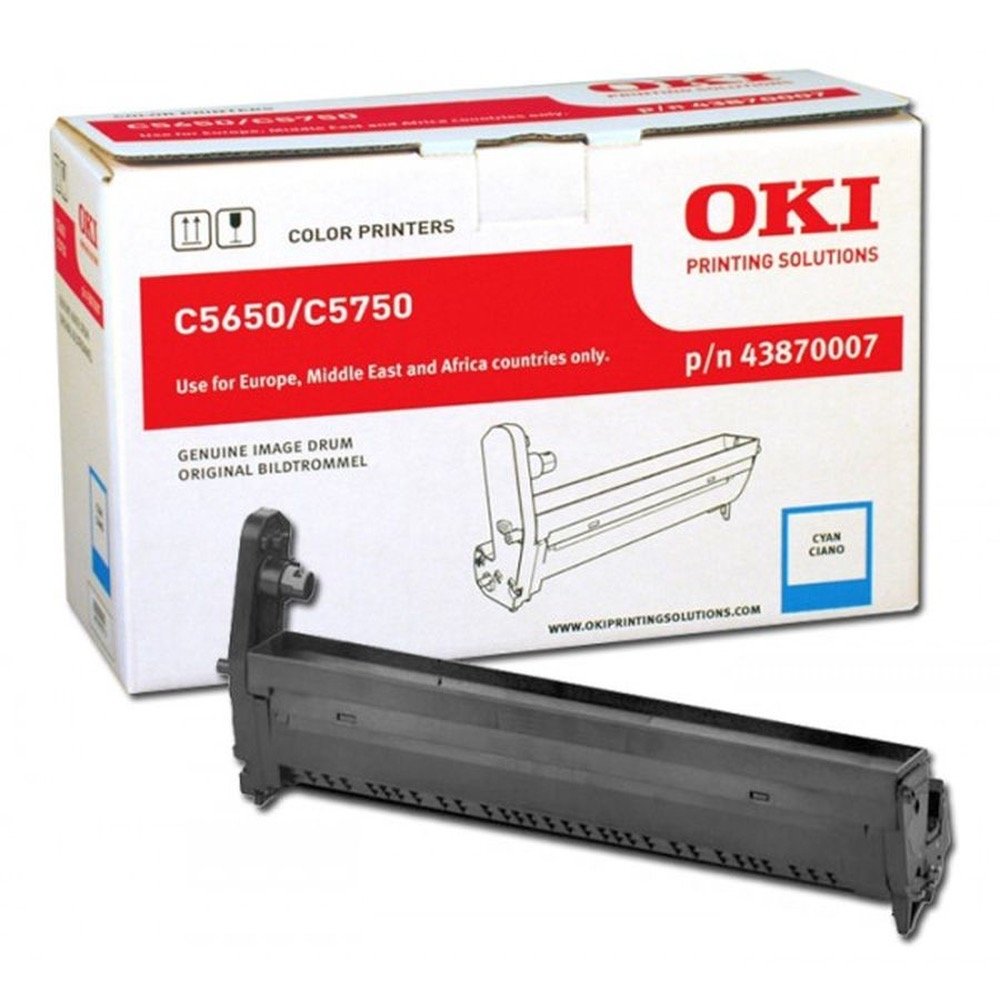 OKI - 43870007 - Tamburo Originale-Universale⢠Ciano - Resa pagine: 20.000 - EAN: 5031713040118 - Compatibile con: C5650, C5750