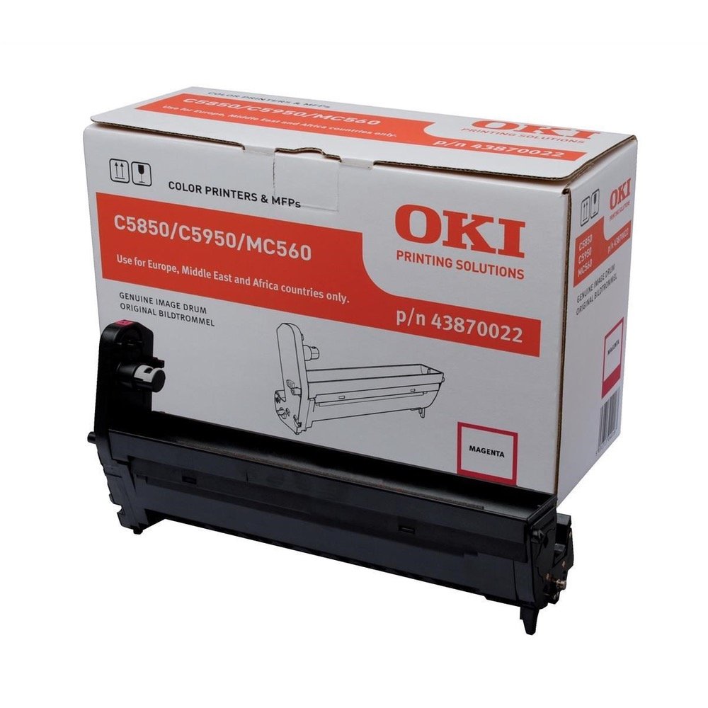 OKI - 43870022 - Tamburo Originale-Universale⢠Magenta - Resa pagine: 20.000 - EAN: 5031713040187 - Compatibile con: C5850, C5950, MC560