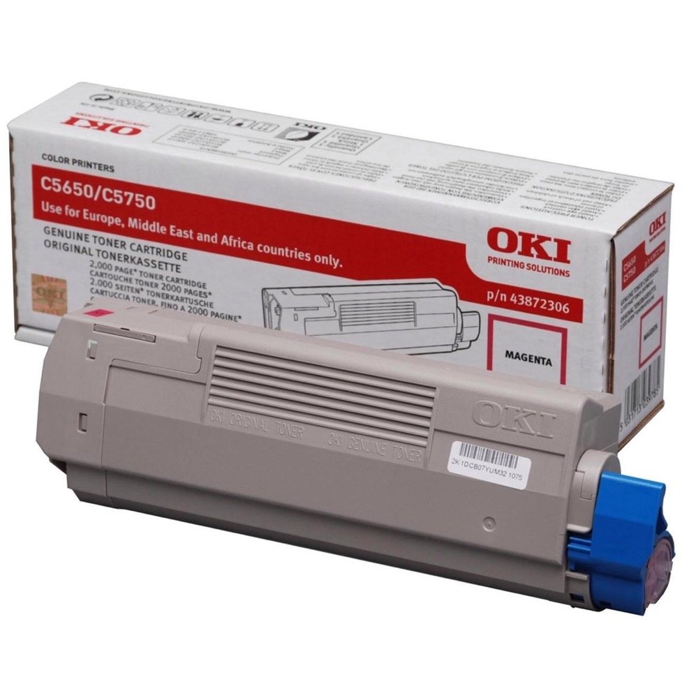 OKI - 43872306 - Toner Originale-Universale⢠Magenta - Resa pagine: 2.000 - EAN: 5031713039785 - Compatibile con: C5650, C5750