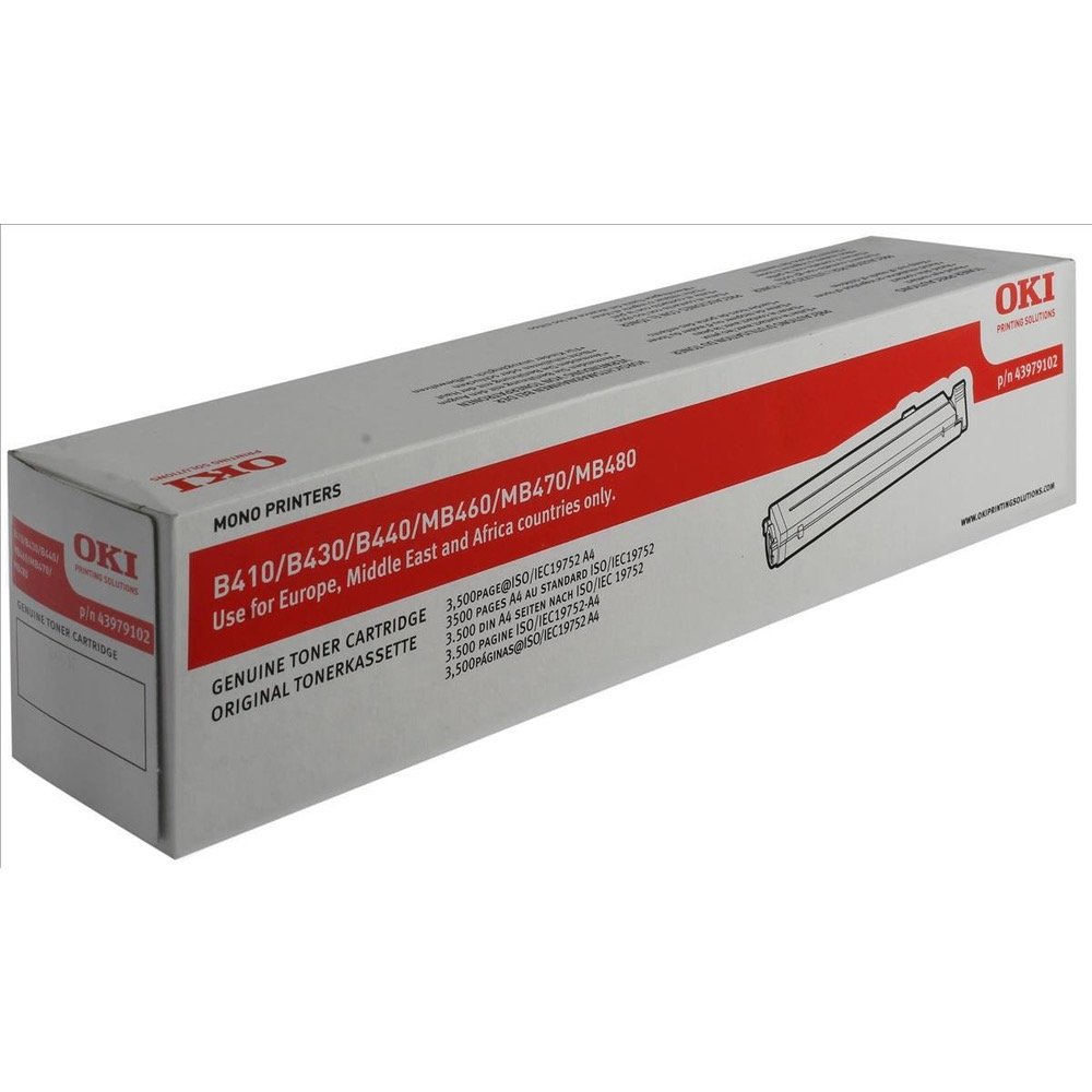 OKI - 43979102 - Toner Originale-Universale™ Nero - Resa pagine: 2.500 - EAN: 5031713042327 - Compatibile con: B410, B430, B440, MB460, MB470, MB480, B, MB, 410, 430, 440, 460, 470, 480