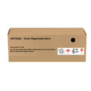 OKI - 44574302 - Tamburo Rigenerato Nero - Resa pagine: 25.000 - EAN: 5031713048671 - Compatibile con: B412 B432 B512 MB472 MB492 MB562 B411 B431 MB461 MB471 MB491 B401 MB441 MB451