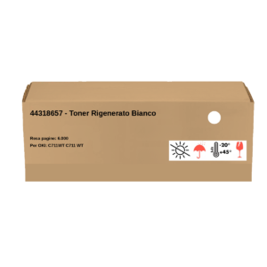 OKI - 44318657 - Toner Rigenerato Bianco - Resa pagine: 6.000 - EAN: 5031713056355 - Compatibile con: C711WT C711 WT