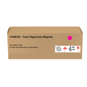 OKI  - 47095702 - Toner  Rigenerato Magenta - Resa pagine: 5.000  - EAN: 5031713071228 - Compatibile con: C824 C834 C844 n dn 824 834 844