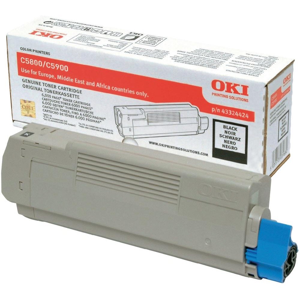 OKI - 43324424 - Toner Originale-Universale™ Nero - Resa pagine: 6.000 - EAN: 5031713031680 - Compatibile con: C5800, C5900, C5550