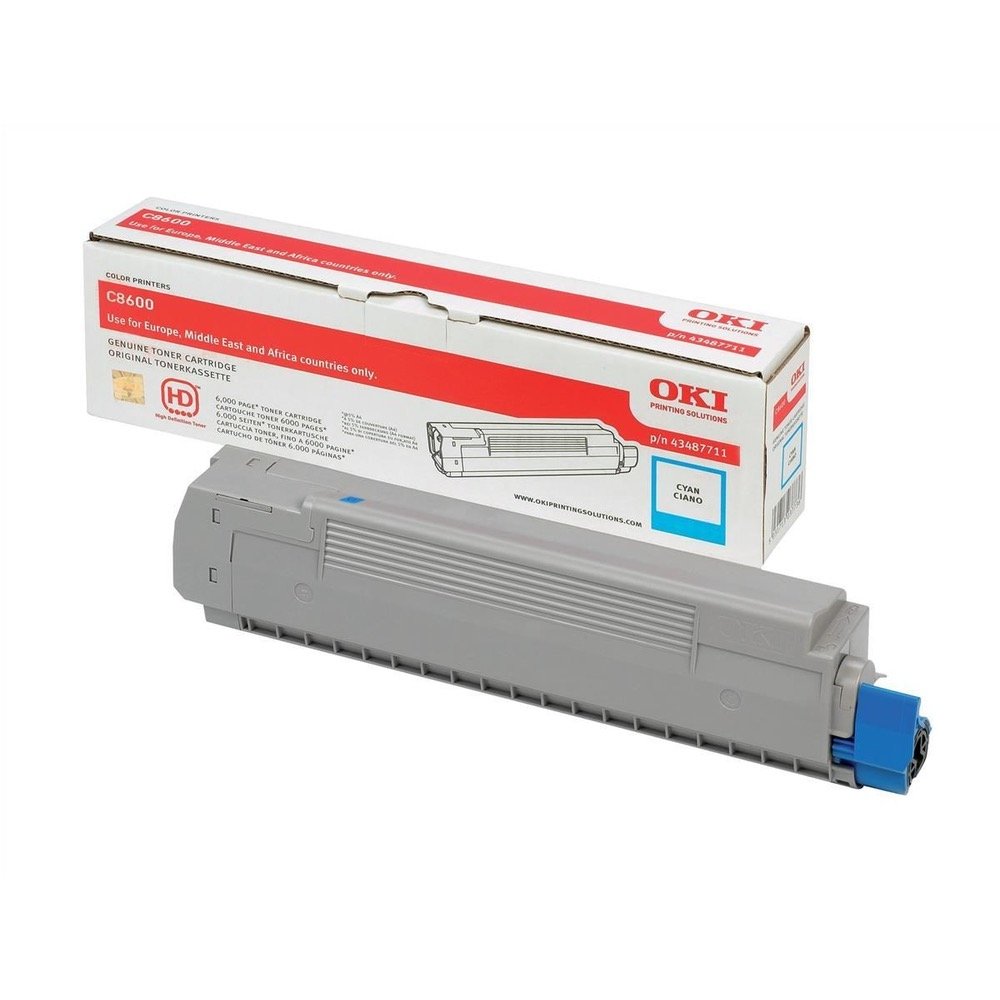OKI - 43487711 - Toner Originale-Universale™ Ciano - Resa pagine: 6.000 - EAN: 5031713037736 - Compatibile con: C8600, C8800