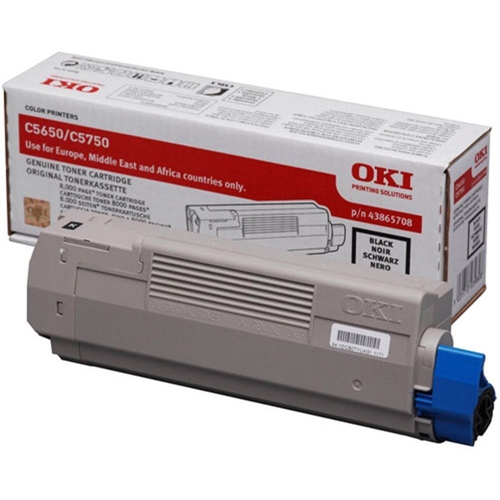 OKI - 43865708 - Toner Originale-Universale⢠Nero - Resa pagine: 8.000 - EAN: 5031713039808 - Compatibile con: C5650, C5750