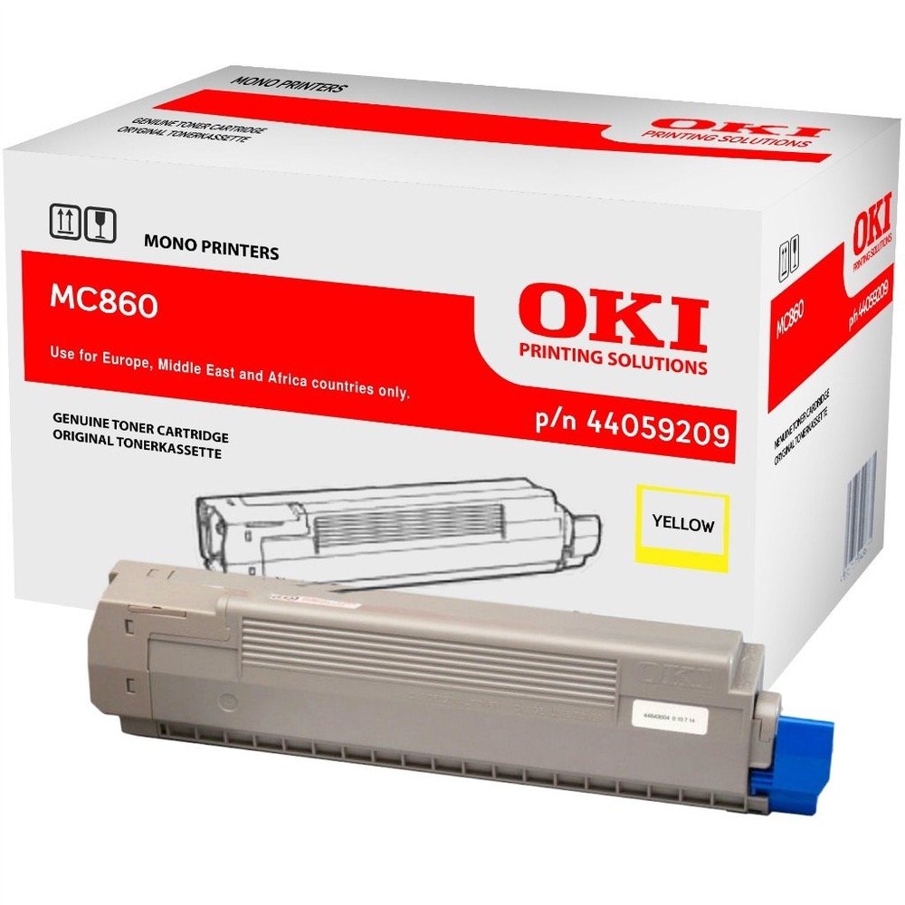OKI - 44059209 - Toner Originale-Universale⢠Giallo - Resa pagine: 10.000 - EAN: 5031713043591 - Compatibile con: MC860