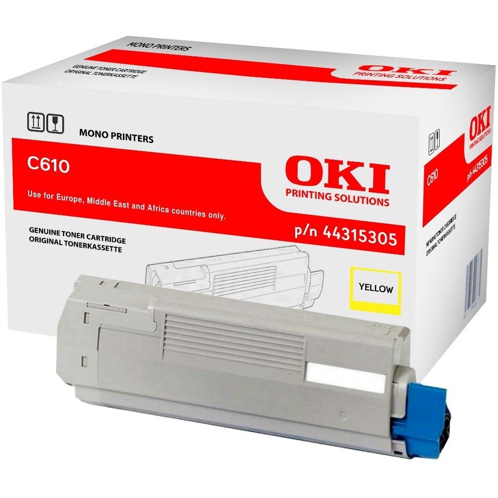 OKI - 44315305 - Toner Originale-Universale⢠Giallo - Resa pagine: 6.000 - EAN: 5031713045830 - Compatibile con: C610