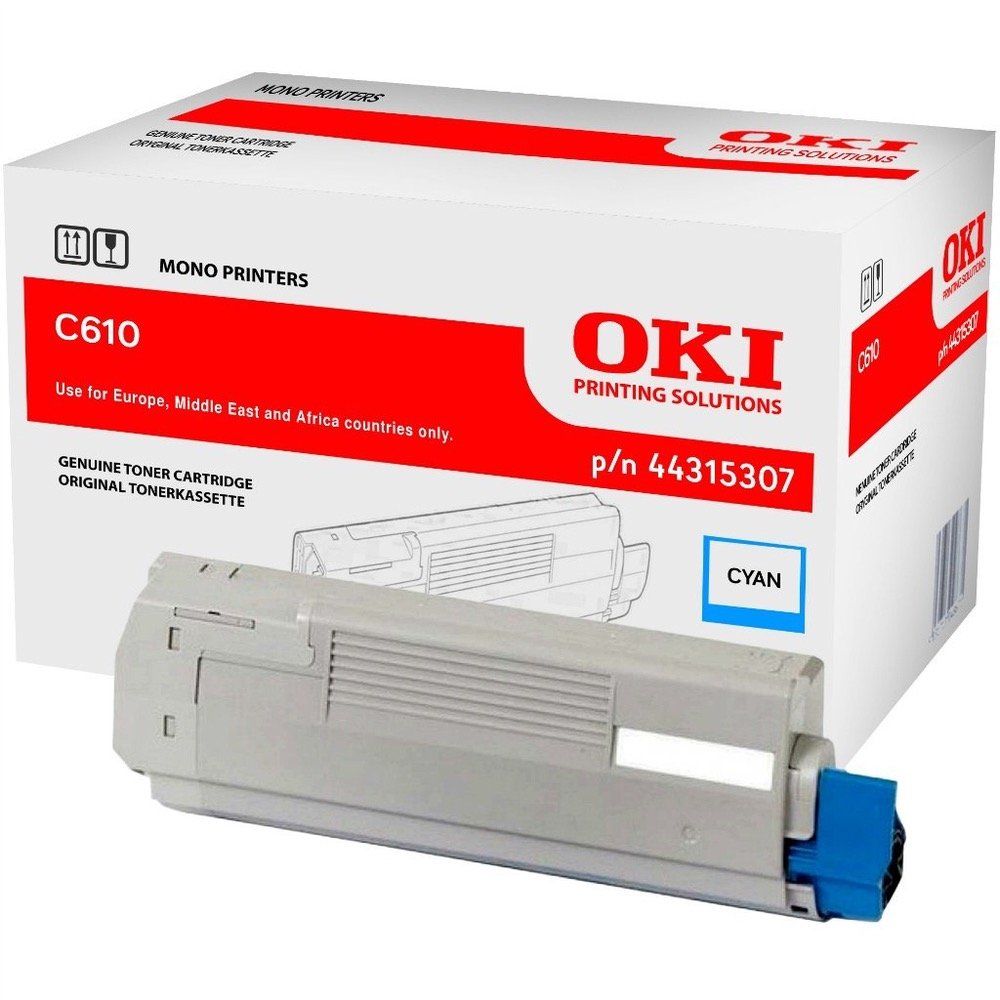 OKI - 44315307 - Toner Originale-Universale⢠Ciano - Resa pagine: 6.000 - EAN: 5031713045854 - Compatibile con: C610
