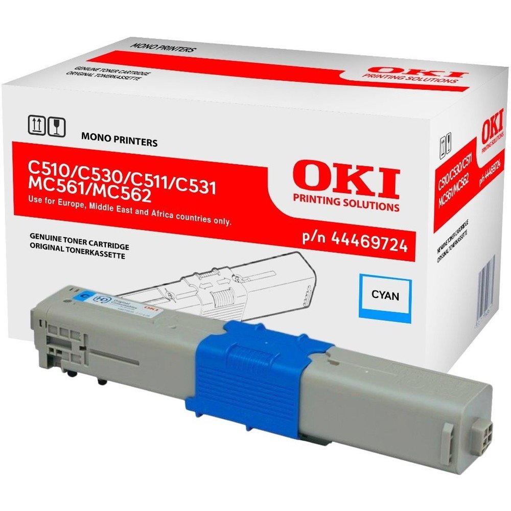 OKI - 44469724 - Toner Originale-Universale⢠Ciano - Resa pagine: 5.000 - EAN: 5031713048626 - Compatibile con: C510, C530, MC561, C511, C531, MC562