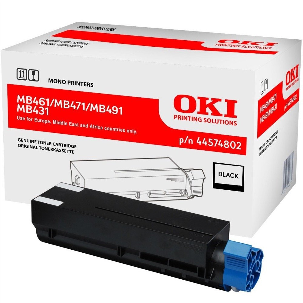 OKI - 44574802 - Toner Originale-Universale™ Nero - Resa pagine: 7.000 - EAN: 5031713048701 - Compatibile con: MB461, MB471, MB491, B431